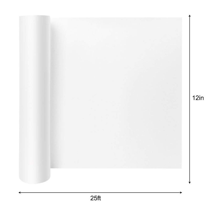 Sghuo White Permanent Vinyl, 12 Inches by 25 Feet, Self Adhesive Vinyl Matte Roll for Signs, Scrapbooking, Silhouette Cameo - Image 2
